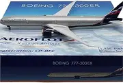 Pre-Built Model Aircraft 1:400 18CM Static Display Airplane for Aeroflot B777-300ER VP-BFC Scale Lifelike Model Airplane Decorations Miniature Airplane Model