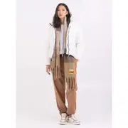 Replay Womens Casual Fine Poly Silky Touch Jacket Butter White