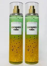 2 Bath & Body Works CUCUMBER MELON Fine Fragrance Mist Body Spray 8 oz