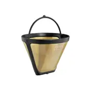 Cilio Gold Coffee Filter 24carat Gold Plated Suitable for Filter Size 4 12.5x9cm