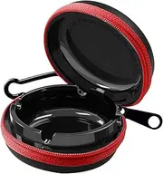Portable Ashtray With Lid - Pocket Travel Ash Tray, Outdoor Windproof Cigar Ashtray With Keychain for Travelling