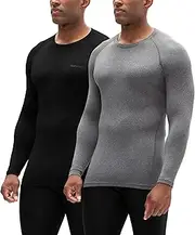 [DEVOPS] 2 Pack Men's Thermal Long Sleeve Compression Shirts