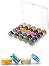 Waxed Cord for Jewelry Making, Waxed Thread 25 Colors 10m/roll Macrame Bracelet Thread String Waxed Ropes for Jewelry Making DIY Craft (0.55mm)