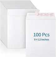 100 Pack Catalog Envelopes Self Seal, 6 x 9 Inches Catalog Mailing Envelopes,White Manila Envelopes for Mailing, Organize, Storage, Home, Office