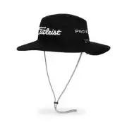 BUCKET HAT - Golf Titleist Performance Tour Aussie Bucket Black Sun Hat Cap OSFA