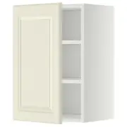 METOD wall cabinet with shelves, white/Bodbyn off-white, 40x37x60 cm