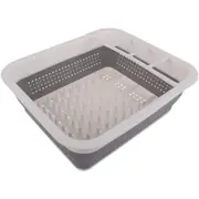 Madesmart Plastic 36cm Collapsible Dish Rack Spoon/Fork Plate Organiser White