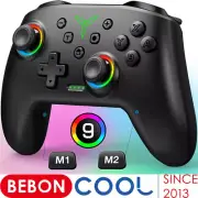 BEBONCOOL Wireless Switch Pro Controller with Joystick Double Vibration Compatib