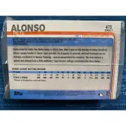 Pete Alonso Mets RC Rookie on Back Showing 2019 Topps 475 Hanger Box Pack Sealed