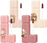 4Pcs Lip Gloss Set, Matte Velvet Lip Tint, 4 Colors Velvet Fog Muddy Texture Stain Long-Lasting, Non-Stick Cup Waterproof Lipstick for Lips and Cheeks Gloss Set