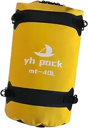 QSTDGVPW Waterproof Backpack Sack for Men Women Practical Heavey Duty Versatile Large Storage Motorcycle Rear Seat Bag for Boating, Yellow 40L