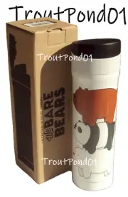 Tupperware Thermal Tumbler We Bare Bears Design Insulated Flip Top Flask New