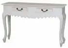 Hall Table Timber White 2 Drawer Console Table Carved W.120cm.