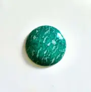 (2pc's) Natural AMAZONITE Pershite 30mm Round Gemstone Cabochon Teal Blue Loose