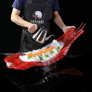 刺身盤拼盤高級龍蝦盤創意盤子冰盤海鮮姿造盤意境菜餐具火鍋菜盤