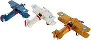 VALICLUD 3pcs Vintage Airplane Model Iron Aircraft Decor Retro Plane Ornament for Home Office Rooms and Unique