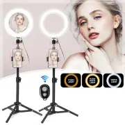 Live Stream Makeup Selfie LED Ring Light With bluetooth Remote Control Cell Phone Holder