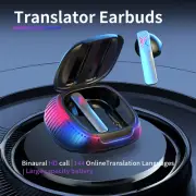 Languages Translator Earbuds Instant Voice Translator Wireless Bluetooth Device
