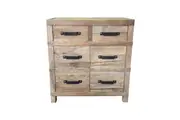 MF Recycled Elm Timber 2 Drawer 2 Door Cabinet