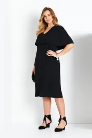 Belle V Neck Capelet Dress--BLB-64