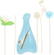 GRIRIW Ceramic Vase Aromatherapy Set 5 Essential Oils Bathroom Bedroom Diffuser