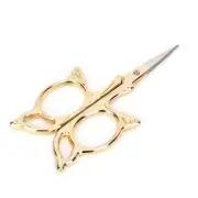 1pc Antique Style Stainless Steel Tailor Scissors Sewing Accessories Tool(Gold)