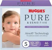 Huggies Pure & Sensitive Nappy Pants Size 5 (12-17 kg) 46 Count