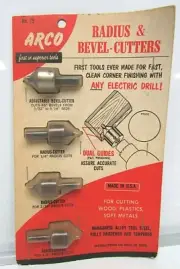 Rare Vintage Arco Radius & Bevel Cutters Cutting Tools NOS New