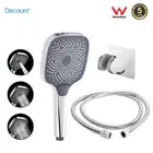 Decaura Square Shower Handset 3-Mode Hand Held Head 1.5m Hose Adhesive Holder
