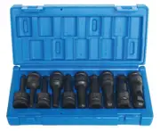 Action 6482G1001 - In-Hex Impact Socket Set - 1/2" Drive 10 Piece AF Ball End