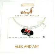 Alex & Ani Bracelet✿ Mother's Day Mom Mickey Ears Minnie Bow Silver Disney Park