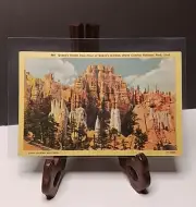 Postcard Vintage Queens Castle Queens Garden Bryce Canyon National Park, Utah