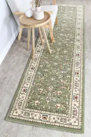 Michelan Green Runner Rug