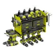 Wall Mount Drill Storage Rack with Charging Station Power Tool Organizer Dril...
