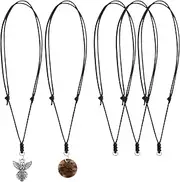 Framendino, 5 Pack Adjustable Necklace Cord for Pendants Rope with Metal Ring Women Men (1.5MM Thick)