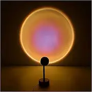 Sunset Projection Led Light with 90° Rotatable,Modern Lamp Night Light for Living Room Bedroom USB Charging Rainbow Modern Background Wall Decoration Gift 209