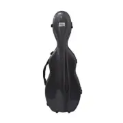 VIOLIN CASE PAITITI Cello SHAPED Full Size Super Black Fiber Glass Violin Case