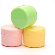 3PCS 100ml Empty Plastic Face Cream Eye Shadow Jar Container Storage Make-up Cosmetic Jars Bottle Case Holder with Inner Pad (Random Color)
