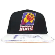 Phoenix Suns Mitchell & Ness NBA Snapback Hat Cap 3D Logo Grunge Bill Black NWT