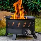 EcoNook 17.3 inch Portable Propane Fire Pits Gas Fire Pit Bowl for Outside wi...
