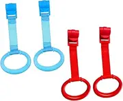 PEPLAYTAL 4Pcs Crib Pull Rings Bed Stand Up Rings Hand Pull Assist Durable Safe Design for Encouraging Standing for Playpens and Cribs
