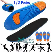 2 Pairs Orthotic Shoe Insoles Inserts Flat Feet High Arch Support For Fasciitis
