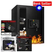 2.5 Cu Ft Compact Fireproof Safe with Keypad, Alarm & Adjustable Removable Shelf