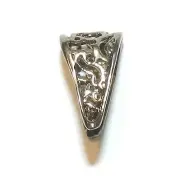 M277 Fancy Cut-Out Triangle 14mm Antiqued Gunmetal Ice-Pick Pinch Bail 1pc