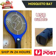 Electric Bug Zapper Tennis Racket Mosquito Fly Swatter Insect Killer Battery AU