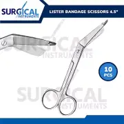 10 Pcs Bandage Scissors 4.5" Nurses Surgical Veterinary Instruments