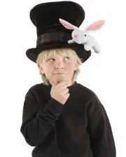 Child Magician Deluxe Hat with Rabbit