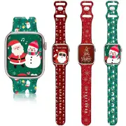 Christmas Watch Band 3 Pack 2023 Upgraded Compatible with Apple Watch Band 38...