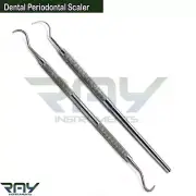 2 Pcs Dental Periodontal Scaler Tartar Remover Plaque Calculus Tooth Scraper