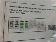 The Original Twinkletoes Mommachi Combed Cotton Baby Socks 4 Pairs Fun Quotes